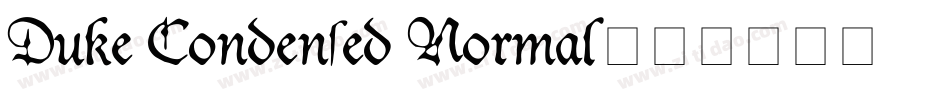 Duke Condensed Normal字体转换